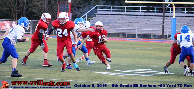 JrHi Football -vs- Glenpool -- October 6, 2016 -- Collinsville, OK -- www.cvilleok.com